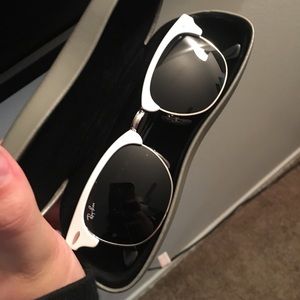 White womens clubmaster raybans